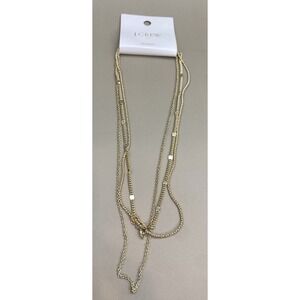 J Crew Necklace Triple Strand Chain Gold Color Intertwined NWT Retails‎ $44.50